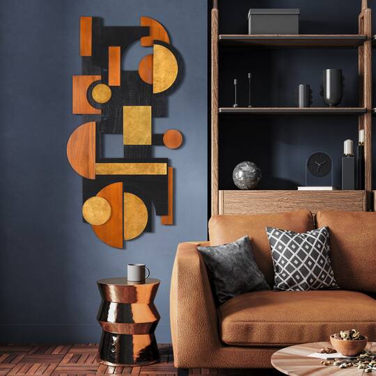 Empire Art Direct 48" x 24" Amber Embraces I Hand Made Dimensional Abstracts Wall Art